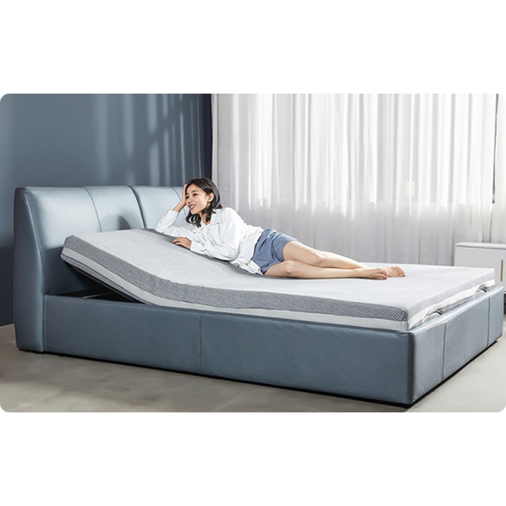 Умная двуспальная кровать Xiaomi 8H Milan Smart Electric Bed DT1 1.8 m Grey Blue (умное основание и ортопедический матрас R2 Pro)